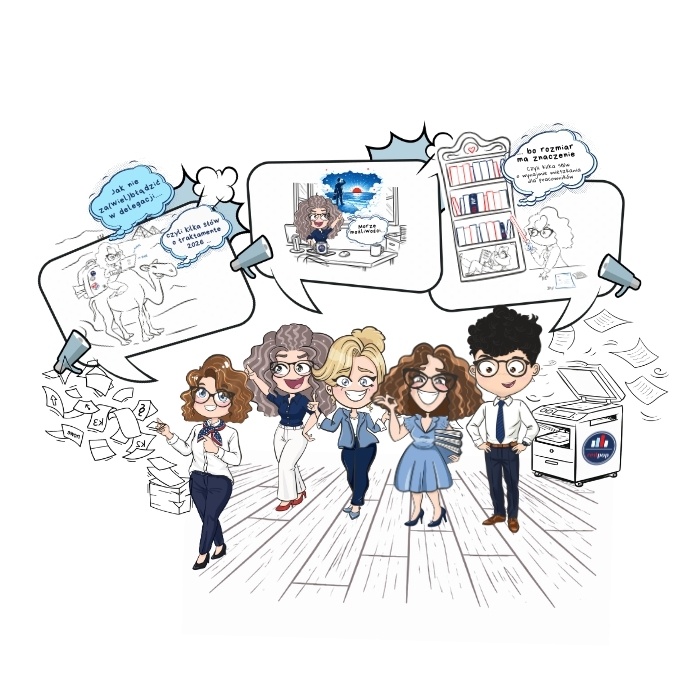 Redpop Helpdesk - pogotowie księgowe. Ilustracja Redpop Helpdesk: księgowa siedzi przy biurku z laptopem Redpop, telefon dzwoni, symbol wsparcia księgowego.    